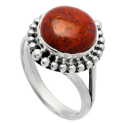 Natural Red Moss Agate Ring size-8 R-1154 SDR225983