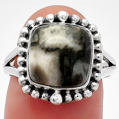 Natural Mexican Cabbing Fossil Ring size-8 R-1154 SDR226003