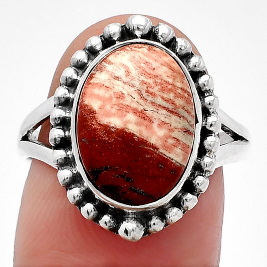 Natural Snake Skin Jasper Ring size-8 R-1154 SDR226005