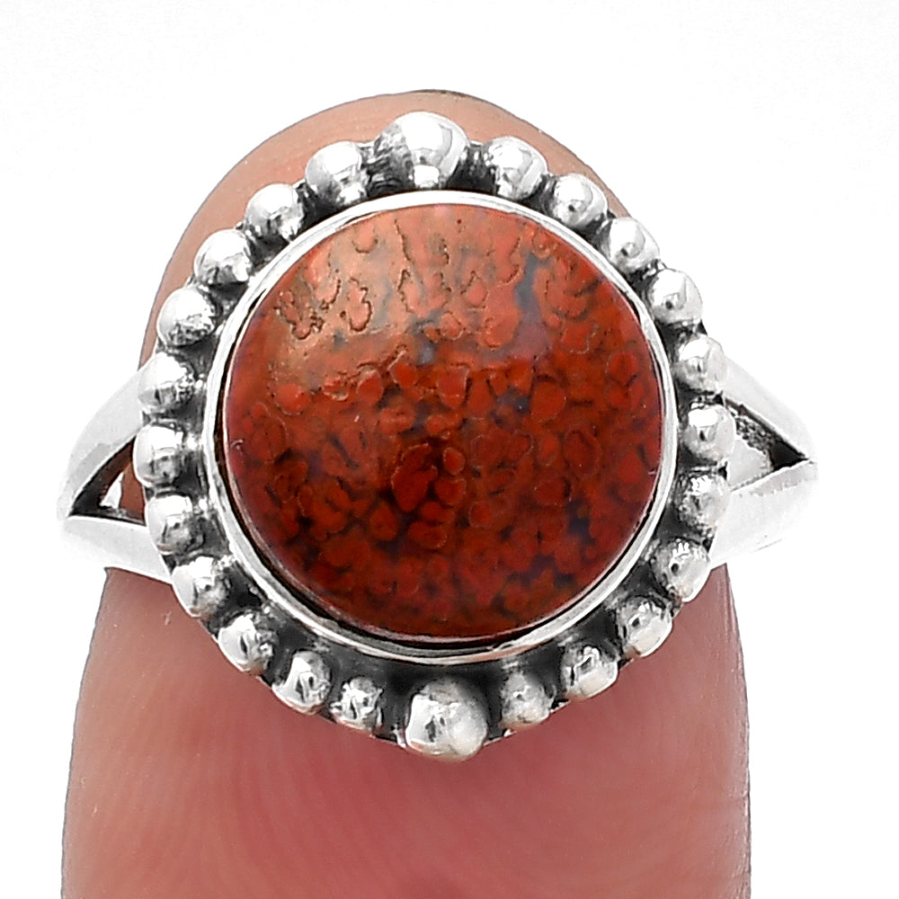 Natural Red Moss Agate Ring size-7 R-1154 SDR226062
