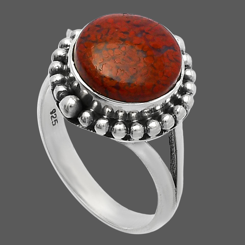Natural Red Moss Agate Ring size-7 R-1154 SDR226062