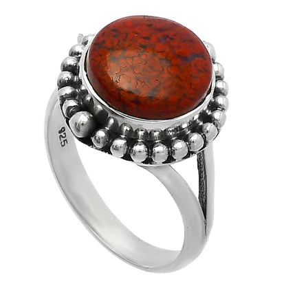 Natural Red Moss Agate Ring size-7 R-1154 SDR226062