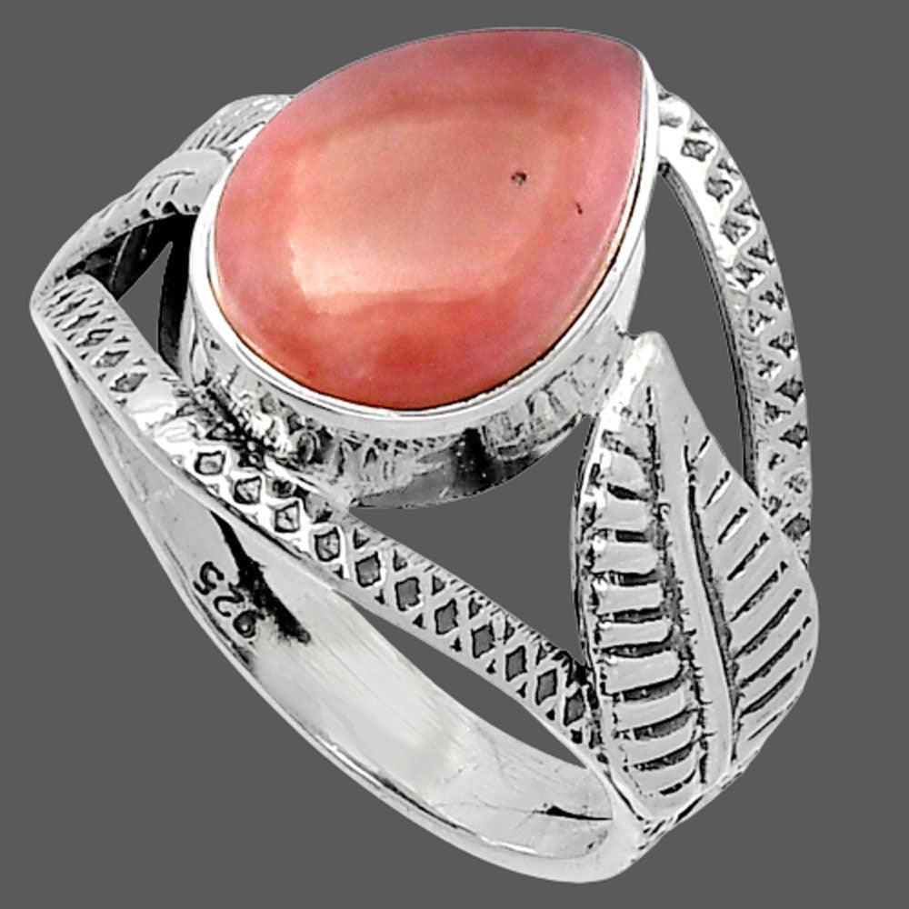 Leaf - Natural Guava Quartz - Brazil Ring size-7 R-1360 SDR226230