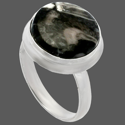 Natural Mexican Cabbing Fossil Ring size-8 R-1007 SDR226251