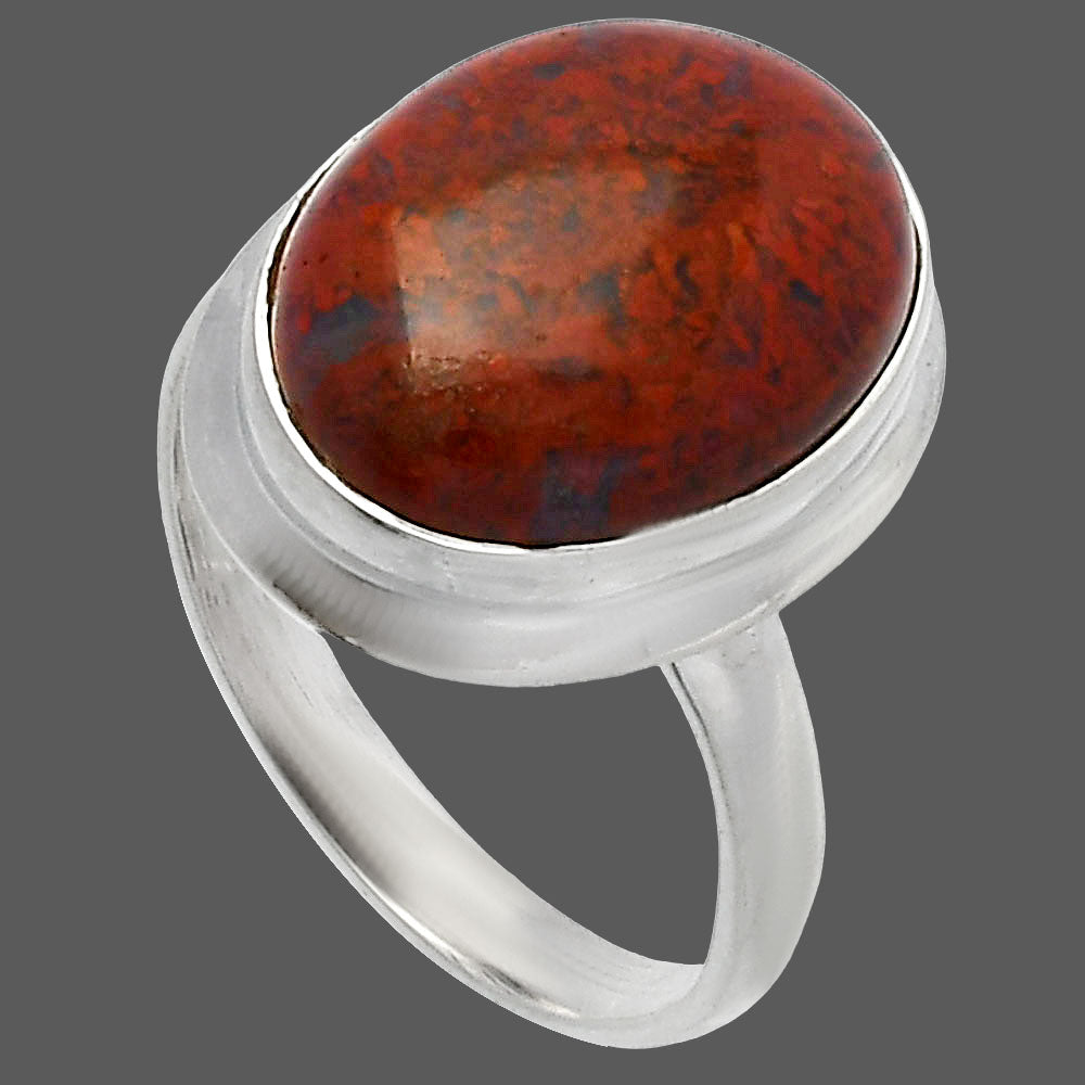 Natural Red Moss Agate Ring size-7 R-1007 SDR226269