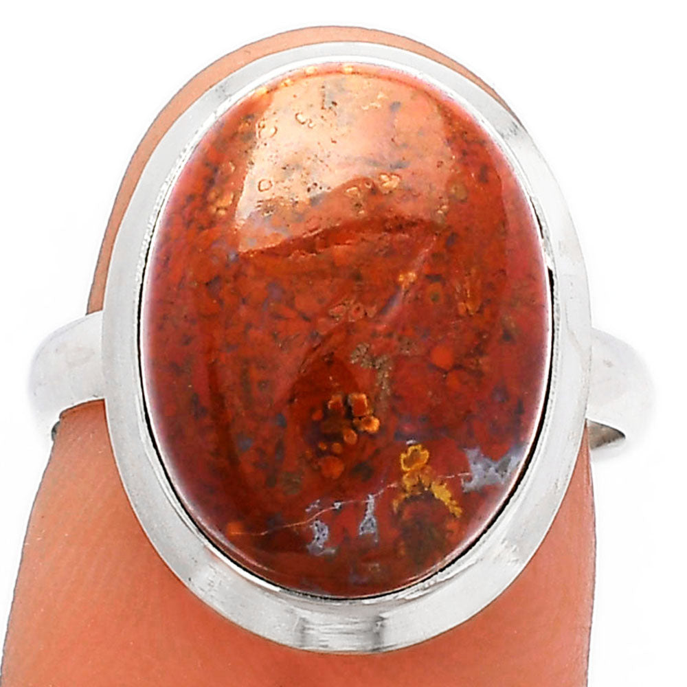 Natural Red Moss Agate Ring size-7 R-1007 SDR226292