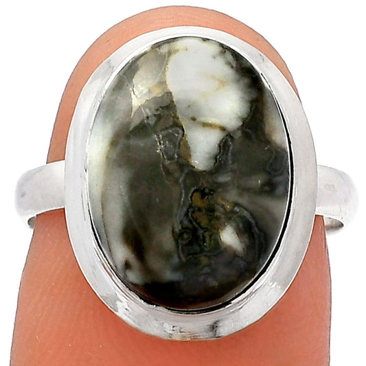 Natural Mexican Cabbing Fossil Ring size-7 R-1007 SDR226293