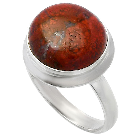 Natural Red Moss Agate Ring size-8 R-1007 SDR226294