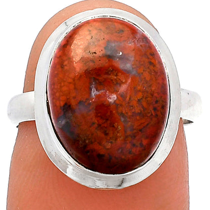 Natural Red Moss Agate Ring size-7 R-1007 SDR226307
