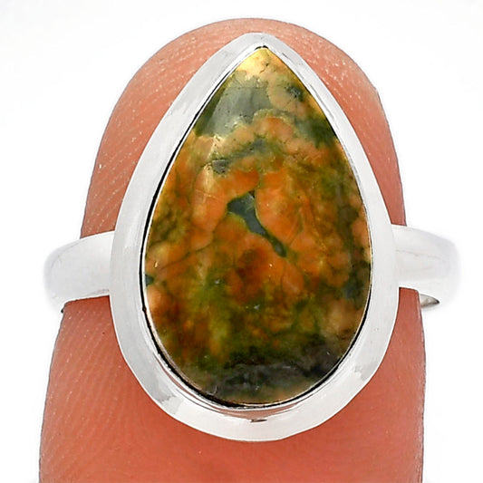 Natural Rhyolite - Rainforest Jasper Ring size-7 R-1007 SDR226388