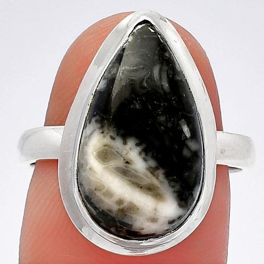 Natural Mexican Cabbing Fossil Ring size-8 R-1007 SDR226422