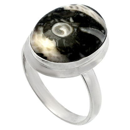 Natural Mexican Cabbing Fossil Ring size-9 R-1007 SDR226451