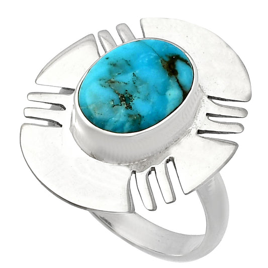 Natural Turquoise Morenci Mine Ring size-7 R-1240 SDR226479