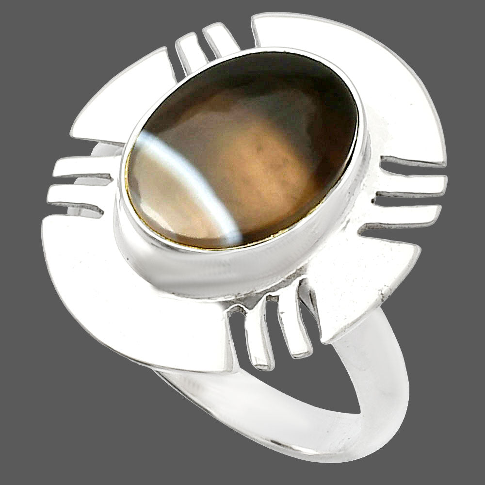 Natural Banded Onyx Ring size-8 R-1240 SDR226488