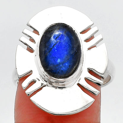 Blue Fire Labradorite - Madagascar Ring size-8.5 R-1240 SDR226493