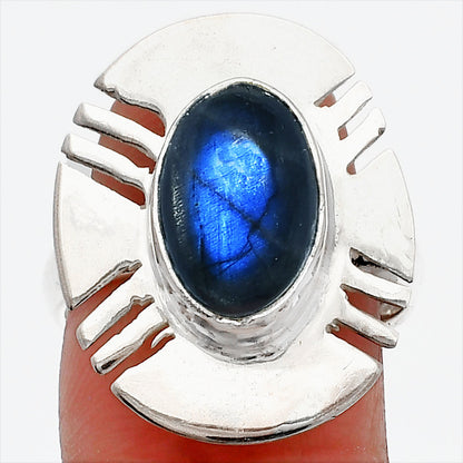 Blue Fire Labradorite - Madagascar Ring size-8 R-1240 SDR226495