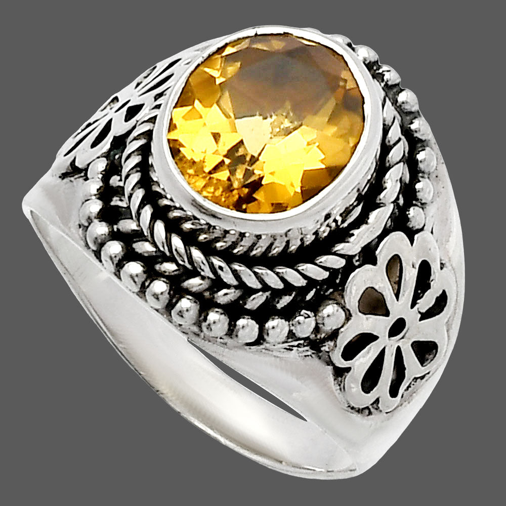 Natural Citrine Ring size-7.5 R-1541 SDR226499