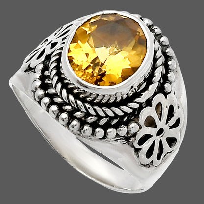 Natural Citrine Ring size-7.5 R-1541 SDR226499