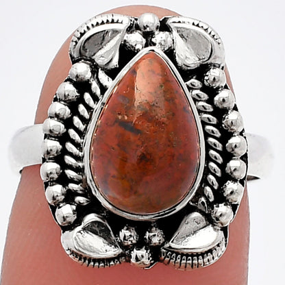 Natural Red Moss Agate Ring size-7 R-1598 SDR226692