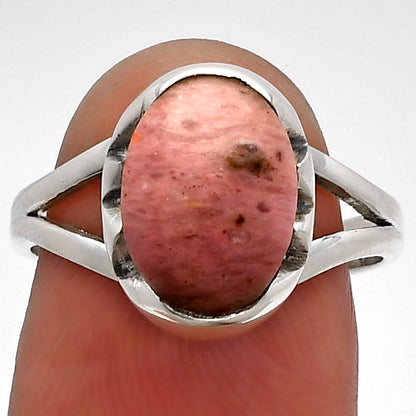 Natural Pink Tulip Quartz Ring size-7.5 R-1438 SDR227075