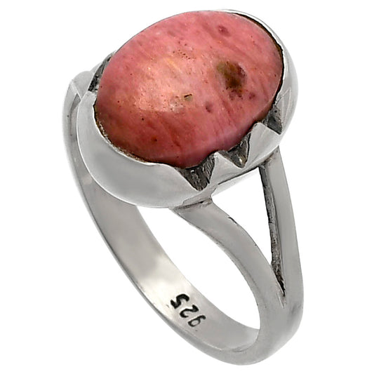 Natural Pink Tulip Quartz Ring size-7.5 R-1438 SDR227075