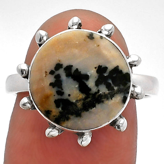 Natural Russian Honey Dendrite Opal Ring size-8 R-1268 SDR227095