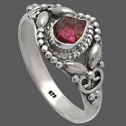 Natural Pink Tourmaline Rough Ring size-7 R-1286 SDR227126