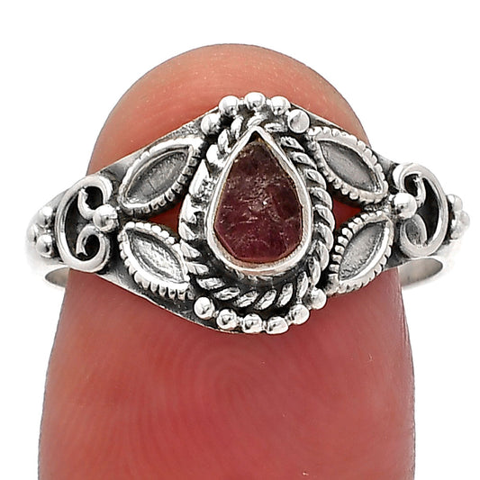 Natural Pink Tourmaline Rough Ring size-8 R-1286 SDR227153