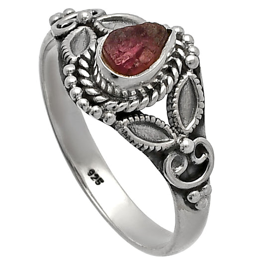 Natural Pink Tourmaline Rough Ring size-8 R-1286 SDR227153