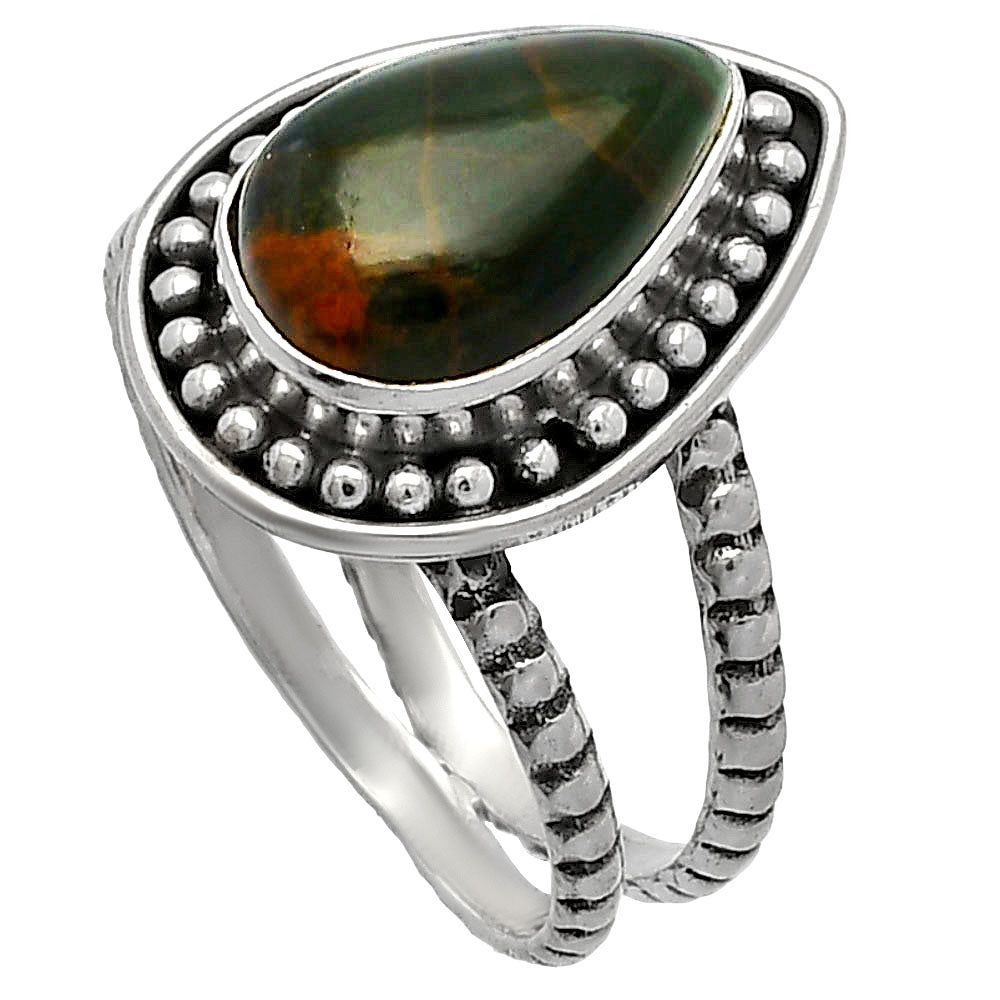 Turkish Rainforest Chrysocolla Ring size-7 R-1469 SDR227184