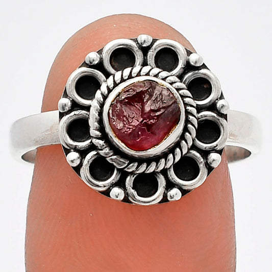 Natural Pink Tourmaline Rough Ring size-9 R-1256 SDR227288