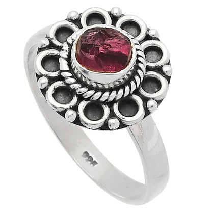 Natural Pink Tourmaline Rough Ring size-9 R-1256 SDR227288