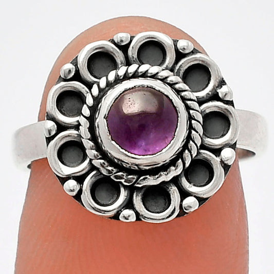 Natural Amethyst Cab - Brazil Ring size-7 R-1256 SDR227299