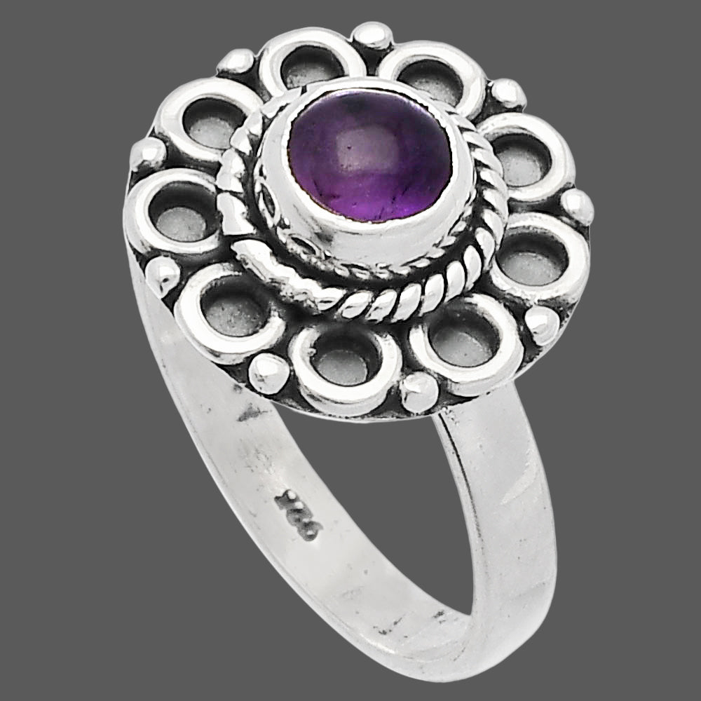 Natural Amethyst Cab - Brazil Ring size-7 R-1256 SDR227299