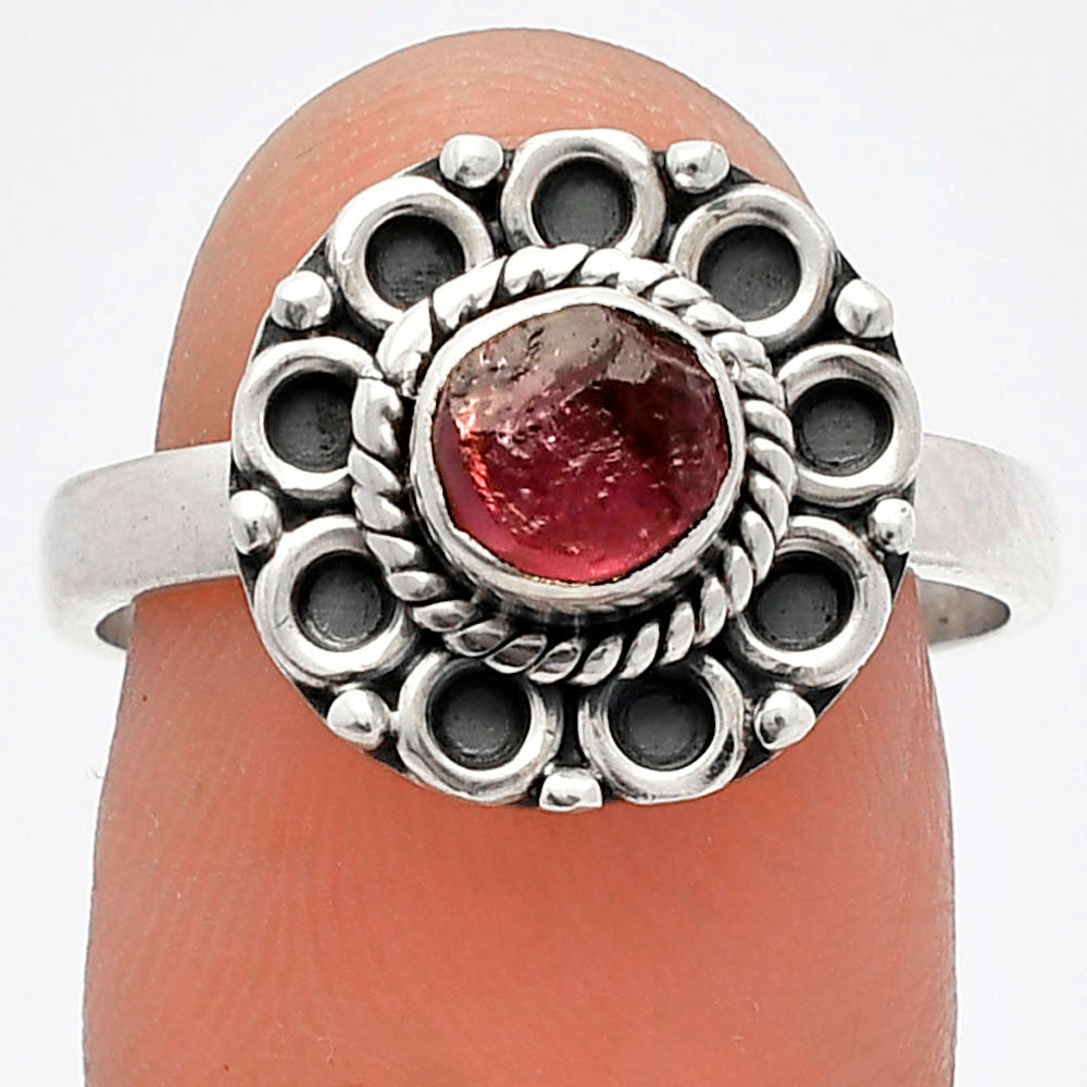 Natural Pink Tourmaline Rough Ring size-8.5 R-1256 SDR227302