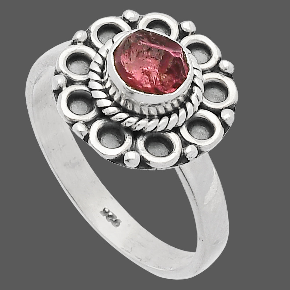 Natural Pink Tourmaline Rough Ring size-8.5 R-1256 SDR227302