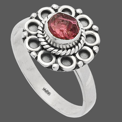 Natural Pink Tourmaline Rough Ring size-8.5 R-1256 SDR227302