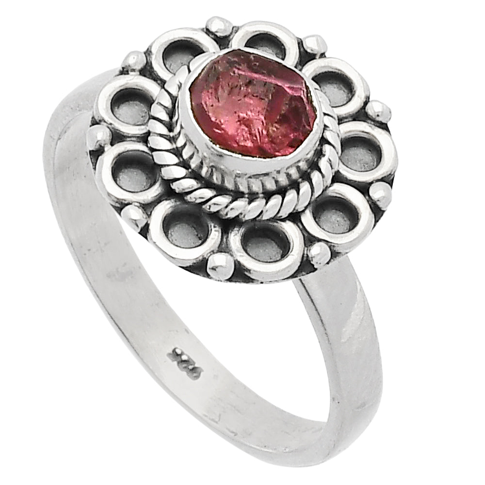 Natural Pink Tourmaline Rough Ring size-8.5 R-1256 SDR227302