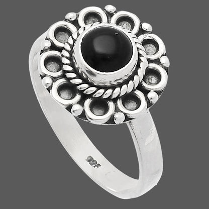 Natural Black Onyx - Brazil Ring size-7 R-1256 SDR227313