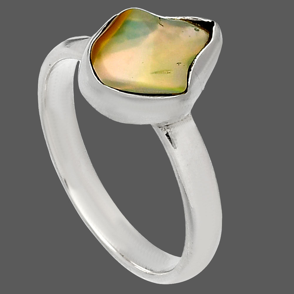 Natural Ethiopian Opal Rough Ring size-8 R-1001 SDR227361