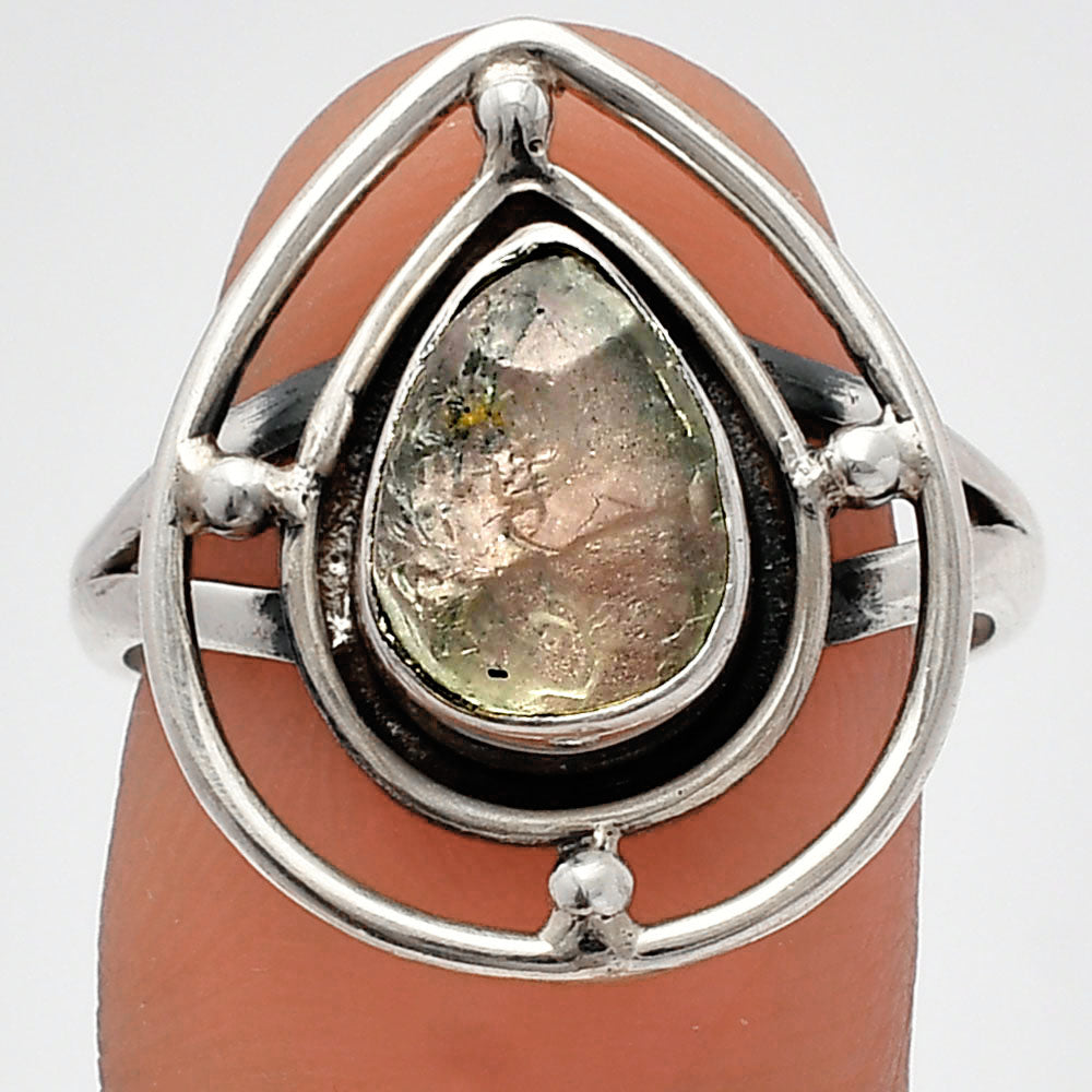 Natural Aquamarine Rough - Brazil Ring size-8.5 R-1446 SDR227492