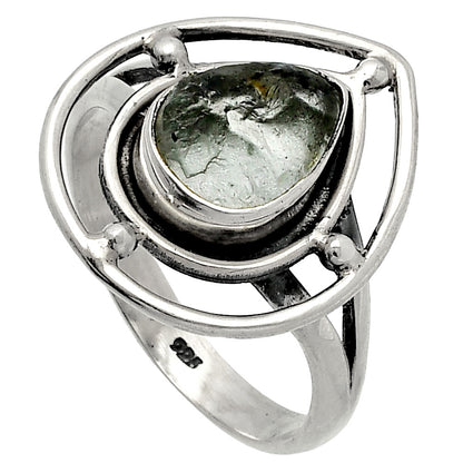 Natural Aquamarine Rough - Brazil Ring size-8.5 R-1446 SDR227492