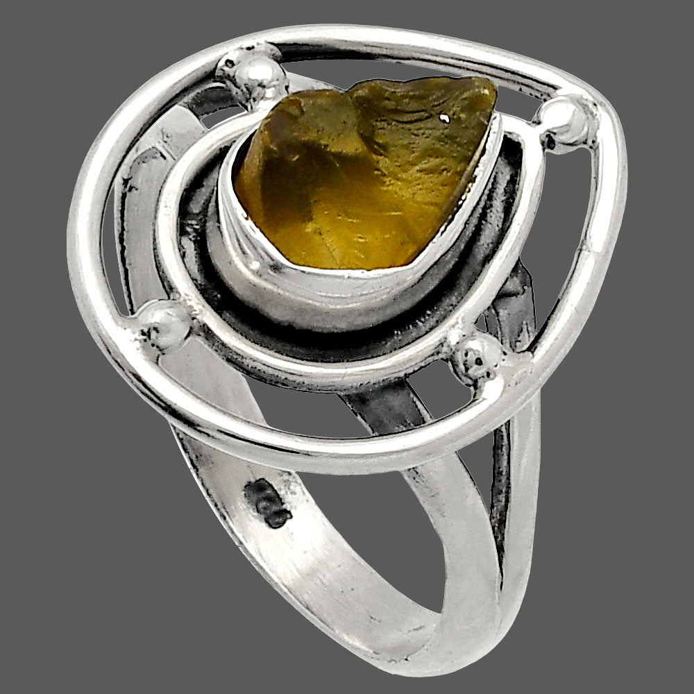 Natural Rare Kornerupine Rough Ring size-8 R-1446 SDR227494