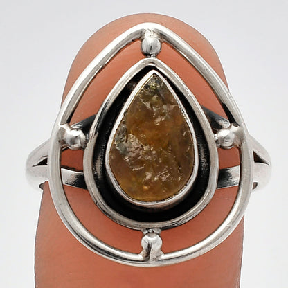 Natural Rare Kornerupine Rough Ring size-8.5 R-1446 SDR227496