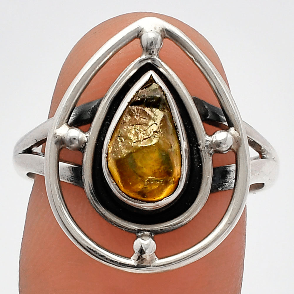 Natural Rare Kornerupine Rough Ring size-8.5 R-1446 SDR227501