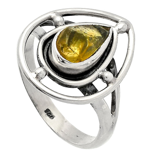 Natural Rare Kornerupine Rough Ring size-8.5 R-1446 SDR227501