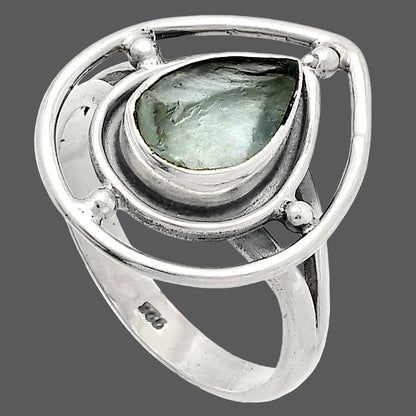 Natural Aquamarine Rough - Brazil Ring size-8 R-1446 SDR227502