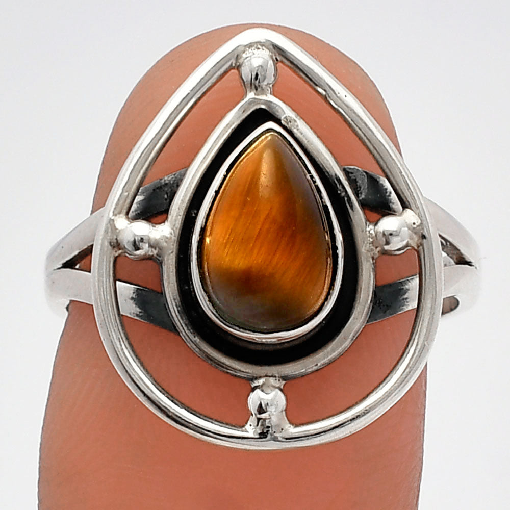 Natural Tiger Eye - Africa Ring size-7.5 R-1446 SDR227503