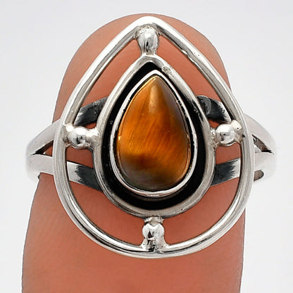 Natural Tiger Eye - Africa Ring size-7.5 R-1446 SDR227503