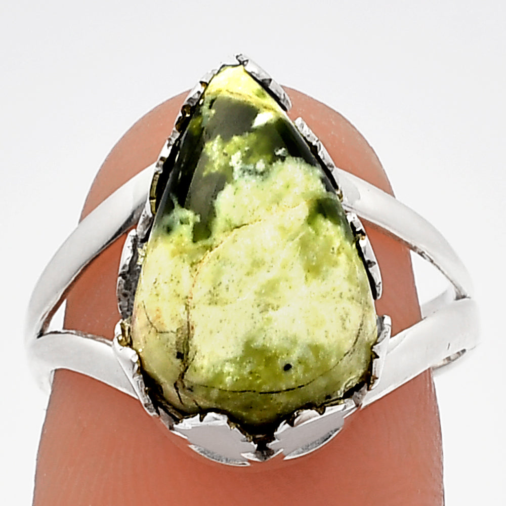 Natural Chrome Chalcedony Ring size-7 R-1576 SDR227659